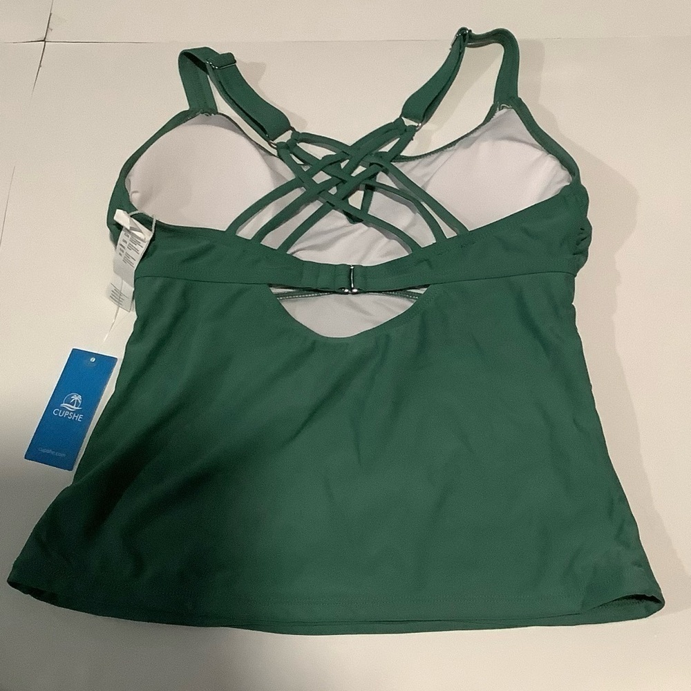 Cupshe Green Bikini Top Sz M - Picture 2 of 6
